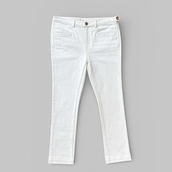 Anthropologie Pilcro & the Letterpress White High Rise Denim Legging Jeans W-28 - Picture 2 of 13